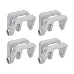 LOVIVER 4Pcs Boat Fender Clips Boat Fender Hangers Simple Easy Installation and Disassembly Boat Rail Fender Cleats for Small Boat Docking Supplies, Silver