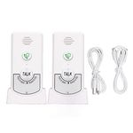 2 Way Talk Doorbell Voice Intercom Doorbell Home Caregiver Pager Intercom Intercomunicador Doorbell System (White)