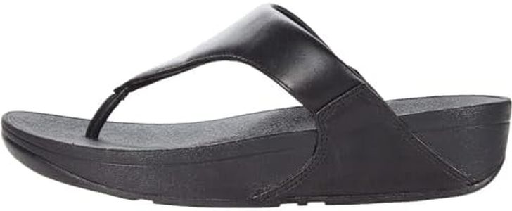 FitFlop Women's Lulu Thong Sandal, Black 2, 8 US