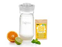 Kefirko Complete Water KEFIR Starter Kit 1400ml Jar with Organic Grains – Make Your own Probiotic Drinks at Home for Good Gut Health and Build Your Immunity. (White)