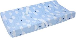 Carter's Take Flight Airplane/Cloud/Star Super Soft Changing Pad Cover, Blue, Navy, White,