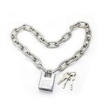 KINHARD 31.5 Inch Security Anti- Theft Chain Lock, 304 Stainless Steel Bike Lock Motorbike Chain Lock, Heavy Chain and Padlock Can be Used to Lock Garages, Fences, Warehouses