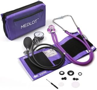 LotFancy Aneroid Sphygmomanometer with Stethoscope Kit, Universal BP Cuff (10”-16”), Adult Professional Manual Blood Pressure Monitor, Zipper Case Included, Purple