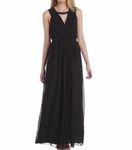 BCBGeneration Women's Pleat-Fit Maxi Dress, Black, M