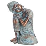 High Sleeping Buddha Statue, Antique Meditating Buddha Statue Buddha Statues Synthetic Resin for Garden Yard Art Decoration