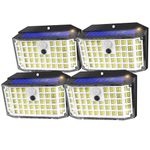 Haokiang 4 Pack Solar Lights Outdoor Garden 2000LM IP65 270° 3 Modes Solar Security Lights Outdoor Motion Sensor Outdoor Wall Lights Wireless Solar Wall Lights Outdoor Motion Sensor Lights Outdoor