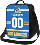 Los Angeles Lunch Box Lunch Bag Custom Any Name and Number Adjustable Strap Sport Insulated Lunch Bags Personalized Gifts for Men Women