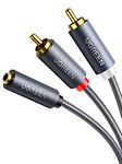 UGREEN 3.5mm Female to 2RCA 3.5 mm Stereo Jack to 2 RCA Male Audio Cable for iPod, iPhone, iPad, Smartphones, Tablets, Mp3 Payers, Speaker, Amplifier, Home Theater(3ft)