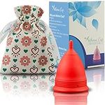 Athena Menstrual Cups Period Cup - One Pack | Regular Flow | Solid Red Size 1 Small | A Softer Menstruation Cup made for Easier Periods | Excellent Tampon and Pad Alternative