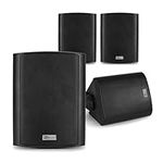 4x Black Weatherproof 100V Line Speakers 280W