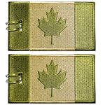 Luggage Tags, Embroidered, 2 Pack, 16 COLORS, NEVER BREAK! (Canadian Flag Army)