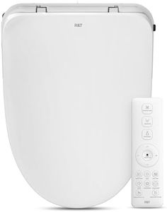 R&T V303 Electric Bidet Seat, Auto-Open Elongated Toilet Seat, Instant Warm Water, Adjustable Heated Seat, Air Dryer, Night Light, Remote Control, Bidet Attachment for Toilet