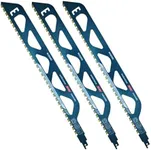 18 Inch Reciprocating Saw Blade, 32 TPI Teeth Tipped Cutting Recip Saw Blades, Demolition Masonry Hard Alloy Saw Blades with High Strength for Cutting Brick,Cement Brick, Porous Concrete(3PCS)