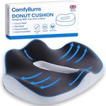 ComfyBums Hemorrhoid Donut Cushion For Coccyx, Tailbone, Piles Pressure Relief - Memory Foam Pillow For Office Chair Seat Ring Cushions - Targets Sores & Discomfort Relief - Made For You