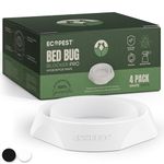 Bed Bug Interceptors – 4 Pack | Bed Bug Blocker (Pro) Interceptor Traps (White) | Eco Friendly Insect Trap for Bed Legs | No Chemicals or Pesticides | Monitor, Detector, and Trap for Bed Bugs