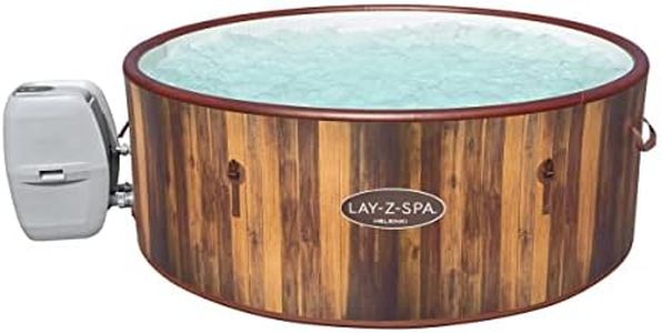 Bestway LAY-Z-SPA Helsinki AirJet™ Whirlpool, 180 x 66 cm, 5-7 Personen, rund, Holz-Optik