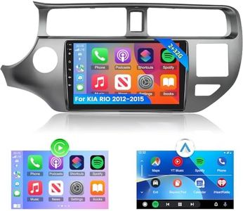 NHOPEEW Autoradio per KIA RIO 2012-2015 con Senza fili Carpaly e Android Auto - Stereo auto Android 13 con WiFi GPS Controllo volante EQ Split Screen + Backup Camera&Mic