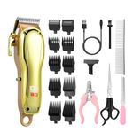 CkeyiN Dog Grooming Clippers for Thick Heavy Coats, 7000RPM Rechargeable Cordless Dog Clipper Kit with Combs/Ceramic Blade/LED Power Display, Low Noise Pet Shaver for Dogs Cats and Animals