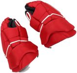 Senior Ice Hockey Gloves, Red Ice Hockey Gloves Comfortable Fit 1 Pair for Roller Skating (10 Inch)