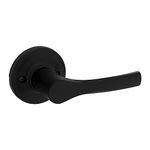 Kwikset Henley Single Sided Dummy Door Lever, Reversible Non-Turning Push/Pull Handle, Use on Pantry, Closet, and French Doors, with Microban Protection in Matte Black