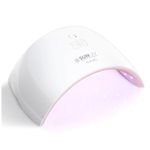 SUNUV UV Light LED Nail Dryer Curing Lamp for Fingernail & Toenail Gels Based Polishes with Sensor, 30s 60s Timer SUN9C (Pink)