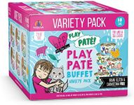 Weruva B.F.F. Play - Best Feline Friend Paté Lovers, Aw Yeah!, Blue Paté Buffet Variety Pack, 2.8oz Can (Pack of 18)