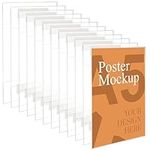 Kurtzy 12 Pack A5 Adhesive Wall Poster Holders - Universal Wall Mounts, Crack & Scratch Resistant - Clear Acrylic Sign Displays with Adhesive Tape - Office, Store & Restaurant - No Drilling Required