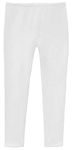 City Threads Girls Fleece Lined Leggings - for School Uniform and Play Indoor Outdoor - Made in USA! - White - Small