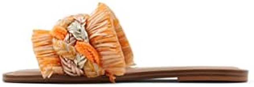 ALDO Women's Rattana Flat Sandal, Orange, 6
