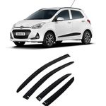 Moto Shield Car Rain Wind Door Visor Non Breakable Deflector Compatible with Hyundai Grand i10