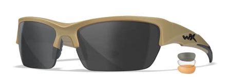 Wiley X │ Unisex │ Outdoor, Tactical Sunglasses │ Wrap Around Frame│ WX Valor 2.5│ Protective Eyewear│ Interchangeable Lenses