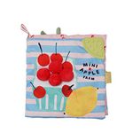 Manhattan Toy Mini-Apple Farm Soft Activity Crinkle Book for Baby & Toddler with Discovery Mirror and Textured Teether