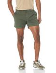 Goodthreads Men's Slim-Fit 5" Inseam Flat-Front Comfort Stretch Chino Shorts, -deep depth/olive, 30