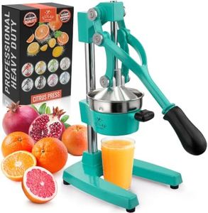 Zulay Kitchen Cast Iron Juicer - Heavy Duty Manual Juicer with Detachable Strainers for Easy Cleaning, Orange Juice Press for Citrus Fruits, Perfect for Bartenders, Juice Lovers & Health Enthusiasts