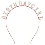 Selibration.com | Rose Gold Birthday Girl Headband Crown Tiara For Costume Play, Photography and Birthday Party Decoration Supplies For Your Loved Ones