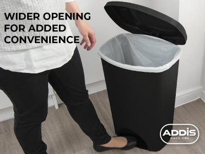 Addis 50L Pedal Bin – Grey Metallic Kitchen Waste Bin