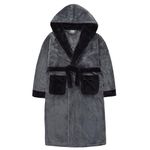 Undercover Boys Contrast Hooded Robe 18C848 Dark Grey 14-15 Years