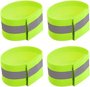 LIUJZZJ 4 Piezas Cintas Reflectantes Pulsera Reflectante Brazalete Alta Visibilidad Pulsera de Seguridad Reflectante Brazalete