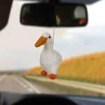 Rear View Mirror Styling Interior Car Hanging Felted Toys Accessories for Home Car Decoration and Porch Decor (Duck)