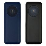 ZAOMA Back Cover Case Compatible for Nokia 130 Music 2023 DS Model No.: TA-1576 - (Pack of 2) (N130M_BLKBLUE)