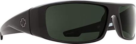 Spy Optic Logan 670939038863 Wrap Sunglasses, 60 mm (Black/Happy Gray/Green)