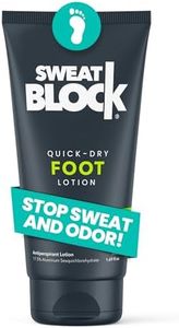 SweatBlock Antiperspirant Foot Lotion for Men & Women | Quick-Dry Hyperhidrosis Aid to Stop Excessive Sweating | Reduce Foot Odor | Non Irritating | Dermatologist Tested | Travel Size 1.69 fl oz
