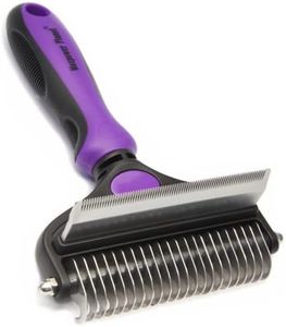 Maxpower Planet Dog Brush Cat Brush - Pets Deshedding Brush Dog Grooming Rake - 2 Sided Pet Grooming Tool - Dog Undercoat Rake - Dog Rake Brush - Effectively Reduces Shedding by Up to 95% Large Size