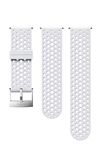 Suunto 9/Spartan Sport/Wrist HR/Baro Watch Strap - 24mm, Silicone, White Steel, Size S+M