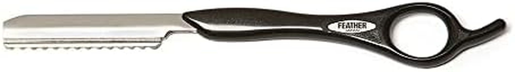 Feather - Standard Styling Razor Kit – Ergonomic 7.25 inch Black Razor Handle, 11 Guarded Replacement Blades & Metal Disposable Case – Japanese Stainless Steel - Made in Japan