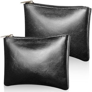Cosblank 2 Pcs Cigarette Pouch Bag with Zipper Cigarette Rolling Storage Pipe Case Small Leather Pouch Cigarette Holder Case for Cigarette Tool Carrying