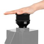 Coffee Grinder Single Dose Hopper Fit Eureka Mignon Grinder 2 in 1 Function Single Dose Hopper with Silicone Bellow Coffee Grinder Cleaning Accessories with Metal Lid Black