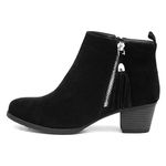 Lilley Mel Womens Black Faux Suede Heeled Boot - Size 6 UK - Black