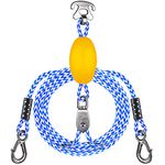 SELEWARE Heavy Duty Boat Tow Harness for Tubing, Boat Tow Rope with Stainless Steel Quick Connector & Pulley, Heavy Duty Self Centering Tow Harness for Boat Water Sport Jet Ski Wakeboarding