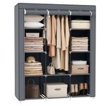 SONGMICS 51" Portable Closet Wardrobe Storage Organizer with 10 Shelves, Easy to Assemble URYG93G